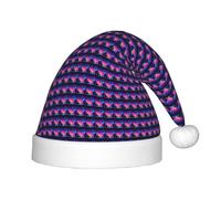 NImongt Sombrero de Navidad con impresión de imágenes retrowave para niños, accesorio de fiesta festiva, Año Nuevo, Navidad, eventos festivos