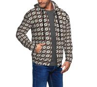 NImongt Sudadera con capucha con estampado de brújula náutica para hombre, para uso casual, al aire libre, gimnasio, viajes, actividades al aire libre, Negro, L