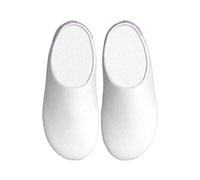 NImongt Zapatillas lavables con estampado de flores lilas en flor para interiores, para mujeres y hombres, bonitos y elegantes zapatos de hotel para invitados