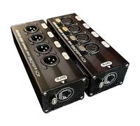 Nimooro 2 piezas 4 canales 3 XLR Audio y DMX sobre extensión de cable de red DMX512 extensión de señal red negro