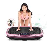 NIMTO Plataforma de ejercicios de vibración con placa de entrenamiento de cuerpo entero, plataforma de fitness para fitness en el hogar y pérdida de peso + BT + mando a distancia, 99 niveles