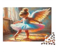 Niña Ángel Bailarina Puzzle de 1000 Piezas Papel para Adultos Habitación Soleada Fantasía Puzzle para Toda la Familia Relajación Regalo Decorativo 52x38cm/1000pcs