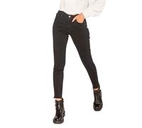 Nina Carter P077 Vaqueros de corte skinny para mujer, talle alto, aspecto desgastado, efecto desvanecido, XS