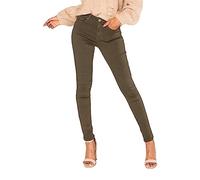 Nina Carter P106 - Pantalones vaqueros para mujer, corte ajustado, push-up, cintura media, Khaki (P106-2), XXL delgado
