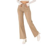 Nina Carter P139 - Pantalones vaqueros para mujer, corte acampanado, cintura alta, aspecto desgastado, XXL