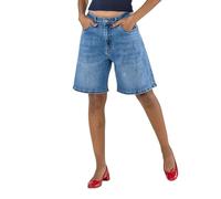 Nina Carter Pantalones cortos de mezclilla para mujer P617 - Bermudas de mezclilla, pantalones cortos largos hasta la rodilla, pantalones cortos de verano, corte holgado, diseño de 5 bolsillos