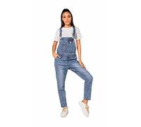 Nina Carter Peto de mezclilla para mujer, vaqueros boyfriend, mono de mezclilla, aspecto usado, petos de verano, XL