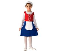 Niña Chica Tudor Traje Disfraz de Carnaval Niños Victoriano Pobre Sirvienta