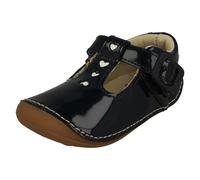 Niña Clarks Charol Pre Walker Detalle Corazón Informal Zapatos - Pequeño Beat T