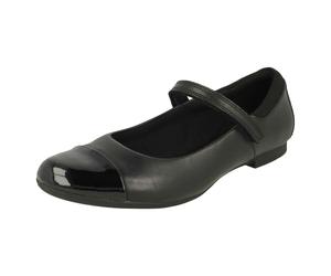 Niña Clarks Elegante Merceditas Estilo Zapatos de Colegio ' Scala Gema Y '