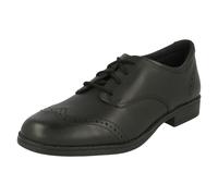 Niña Clarks Formal de Tacón Cordones Charol / Cuero Zapatos Colegio Sami Caminar