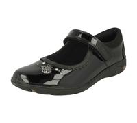 Niña Clarks Mar Brillo K Cáscara Detallado Zapatos de Colegio
