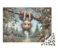 Niña colgada del árbol Puzzle de 1000 Piezas Papel para Adultos Paisaje Rural Juego de Puzzle 1000 Piezas 52x38cm/1000pcs