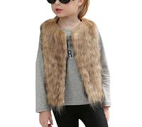 Niña Color Sólido Abrigo Chaqueta Chaleco Sin Mangas Calidez Chaleco Amarillo Negro M