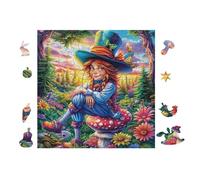 Niña con Sombrero de Bruja Puzzle 100 Piezas Papel Mayores Terapia Ocupacional para Relajarse Entretenimiento Sin Pantalla Más Vendido Regalo Original 28x28cm