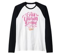Niña Cristiana Lloró Durante el Culto Cita Graciosa Camiseta Manga Raglan
