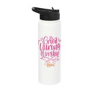 Niña Cristiana Lloró Durante el Culto Cita Graciosa Stainless Steel Insulated Water Bottle