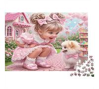 Niña de Cuentos de Hadas Rosa Puzzle 1000p para Hombres Y Mujeres para Enmarcar Pasatiempo Mejor Valorados Impresión HD Materiales Ecológicos 70x50cm/1000pcs
