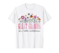 Niña de cumpleaños floral de gran abuelo de la pequeña flor silvestre Camiseta