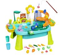 Niña De La Capa Freática: Juego De Playa Al Aire Libre Con Bomba Eléctrica, Juguete De Aprendizaje Sensorial | Finge Fishing Game Table Para Niños De 3 A 8 Años, Estación De Actividades Educativas En