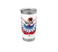 Niña de Puerto Rico Baile puertorriqueño Bailarina boricua Vaso térmico de acero inoxidable de doble pared