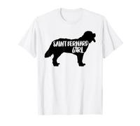 Niña de San Bernardo divertida dueña de San Bernardo, amante de los perros Camiseta