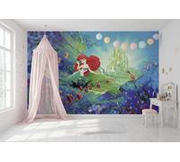 Niña Decoración Dormitorio Pintado Disney Ariel Sirenita 368x254 CM 3.7x2.4m