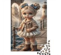 Niña del puertoRompecabezas Clásico De 1000 Piezas Cartón Reciclado Muelle costero Coordinación Ojo-Mano, Tiempo Libre, Regalo De Cumpleaños para Adolescentes 12+ 38x26cm/1000pcs