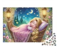 Niña Dormida Noche Fantástica Puzzle de 1000 Piezas Puzzle para Adultos Material de Papel Jardín a la Luz de la Luna Puzzle para Toda la Familia 38x26cm/1000pcs