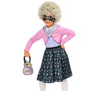 Niña Gangsta Abuela Disfraz para el Día Del Libro Walliams Conjunto By Rubies