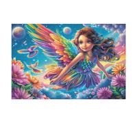 Niña Hada Volando Rompecabezas 1000 Piezas Cartón para Parejas Actividad Tiempo Libre Terapia Relajación Decoración Salón Regalo Sorpresa 1000 PCS