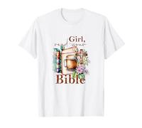 Niña Lee Tu Biblia Fe Cristiana Libro de Jesús Camiseta