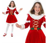 Niña Little Miss Santa Disfraz Mrs Papá Noel Disfraz Nuevo
