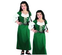 Niña Maid Marion Disfraz Medieval Día Del Libro Infantil Doncella Conjunto