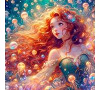 Niña Medusa Puzzle de 500 Piezas para Adultos, 45x45cm Puzzle Adultos 500 Piezas, Juguetes Desafiantes DIY Puzzles Imposible, Rompecabezas Clásicos para Toda la Familia