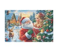 Niña navideña Pino Bosque Naturaleza Salvaje Rural Puzzle 1000 Piezas para Adultos Divertido Estimulante Y Relajante Ocio Y Actividades Familiares 1000 PCS（75x50cm）