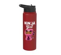 Niña Ninja Negra Stainless Steel Insulated Water Bottle