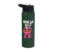 Niña Ninja Negra Stainless Steel Insulated Water Bottle
