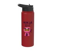 Niña Ninja Negra Stainless Steel Insulated Water Bottle