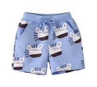 Niña Niño Pantalones Cortos Casuales Ligeros de Verano Shorts Elegantes Uniforme Casual Corto con Bolsillo Clásicos Pantalón Cordón Ligero 2-13 Años