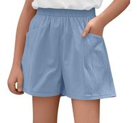 Niña NiñO Pantalones Cortos Deportivos De AlgodóN Transpirables BáSicos Activos CumpleañOs Dobladillo con Volantes Playa Deportes Shorts para NiñOs PequeñOs Y NiñAs/Adolescentes