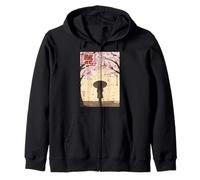 Niña Paraguas Lluvia Cerezo Flores Arte Japonés Mujeres Niños Sudadera con Capucha