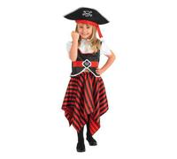 Niña Pirata Escuela Libros Día Disfraz Niños Piratas Conjunto Del Caribe