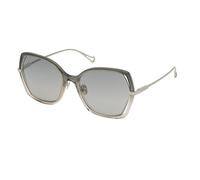 Nina Ricci SNR361 Gafas, Kaki/Rose, 57 para Mujer