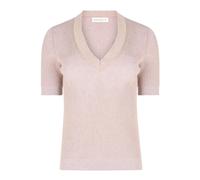 Nina Ricci - Top de Punto con Cuello en V - Knitwear - Mujer - Rosa - XL -
