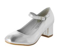 Niña Spot On Mary Jane Fiesta Bloque Hebilla Disfraz Zapatos - H3R092