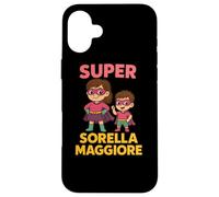 Niña Superhéroe Hermana Mayor Camiseta Regalo Niña Carcasa para iPhone 16 Plus