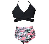 Niña Trajes De Baño Piscina - Estampado para niños Girls Little Toddler Beach Traje de baño Floral 212Y Two Wear Vendaje Traje de bebé Piezas Bikini Traje de baño Conjunto Traje de baño para niñas