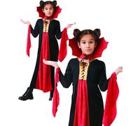 Niña Vampiresa Gótica Disfraz Niños Vampiro de Halloween Disfraz Drácula