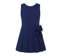 Niña Vestido Tipo Jersey para Niñas De Uniforme Escolar Sólido | Bofetón,Faldas Con Pliegues,Sin Mangas,Cuello Redondo,Volver A La Escuela,Estilo Prep,Fiesta,Vida Cotidiana Casual,Ropa